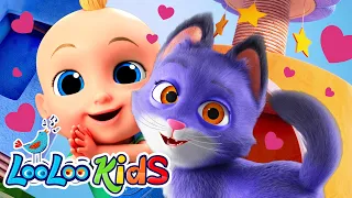 purrfect love meaw i love my kitty cat johny johny yes papa with animals looloo kids songs