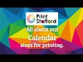 A4 Calendar sizes for printing
