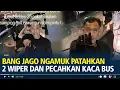 Viral Bang Jago Ngamuk Patahkan 2 Wiper dan Pecahkan Kaca Bus di Jakarta Timur