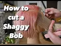 How to cut a Shag Bob with Curtain Bangs by Jacob Khan