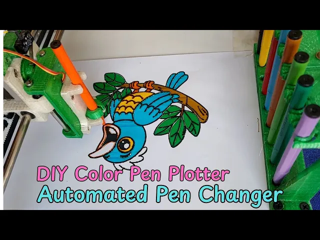 MULTI COLOUR PEN PLOTTER WITH AUTO PEN CHANGE FUNCTION video thumbnail
