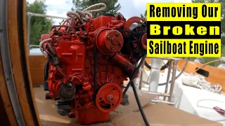 Starting to repower our boat. Was it safe to remove our sailboat diesel engine by myself?