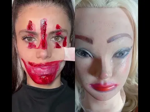مقاطع مضحكه مسليه ممتعه #مكياج_سينمائي #duet #makeupartist #تجميل