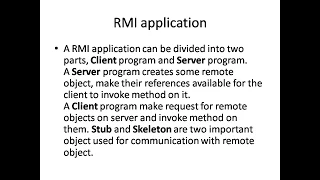 Simple Application in Java RMI