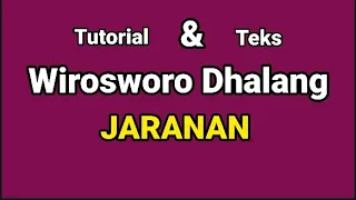 tutorial wirosworo dhalang jaranan part 1 
