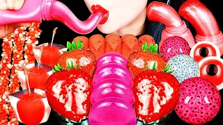 Download ASMR HONEY JELLY  EATING SOUNDS, MUKBANG, TANGHULU, EDIBLE FROG EGGS, CANDY 꿀젤리 먹방, PINK \u0026 RED FOOD MP3