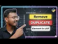 Python Interview Question Remove Duplicate Elements from a List