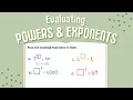 Powers Exponents Made EASY 6th Grade Math
