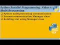 Python Parallel Programming 11 Python Multiprocessing communication using Manager Class