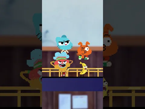 يستعرض #غامبول و #داروين مهارتهمنا في السباحة لكن المنافسة محتدمة. 💦 #Gumball #كرتون_نتورك