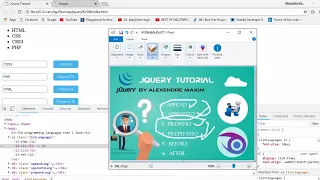 jQuery Tutorial Append AppendTo Prepend PrependTo Before and After methods