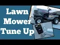 HOW TO TUNE UP RIDING LAWN MOWER CRAFTSMAN LT1000 HOW TO CHANGE THE OIL AIR FILTER SPARK PLUG