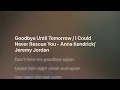 Goodbye Until Tomorrow / I Could Never Rescue You - Karaoke From The Last Five Years