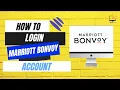 How to Login Marriott Bonvoy Account Sign In Marriott Bonvoy