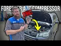 Subaru Forester Failed Compressor Replaced Easy Cold Air Blows Once Again