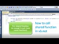 how to call shared function vb net