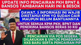 GAWAT, KPM YANG SUDAH/ BELUM CAIR WAJIB TAU INFO INI UNTUK PKH, BPNT, PIP & BERAS 30 KG