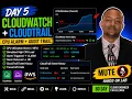 AWS CloudWatch CloudTrail Hands-On Lab CPU Alarm API Auditing Day 5