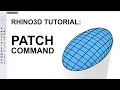 Rhino Basic Surface Creation Patch Command Introduction