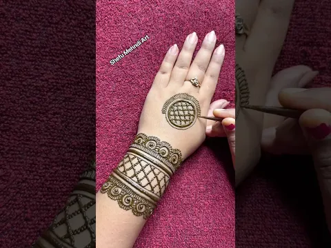 Backhand beautiful henna design #shorts #hennaart