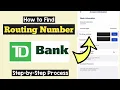 TD Routing Number TD Bank ABA Routing Number TD International Wire Transfer Code Swift Code
