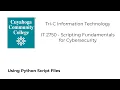 IT 2750 - Using Python Script Files
