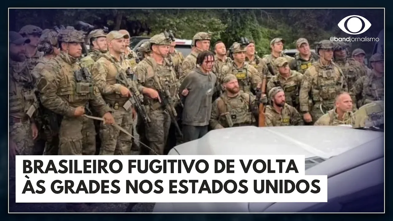 Fugitivo brasileiro está atrás das grades nos Estados Unidos | Jornal da Band