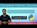Default Parameters Arguments In Python - In Hindi