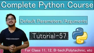 Default Parameters Arguments In Python - In Hindi