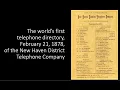 25 for 25 The World s First Telephone Directory