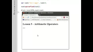 lesson 5 arithmetic operators JavaScript Course
