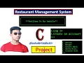 Restaurant Management System in c program with source code bangla tutorial Arman Hossain