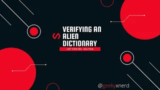 Leetcode - 953 Solution Verifying an Alien Dictionary Java