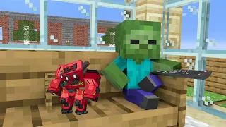 Baby Zombie and Magic Robot (Part 2) - Minecraft Animation