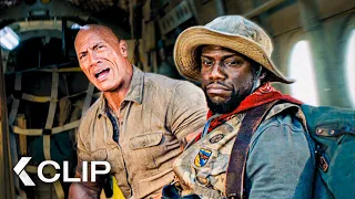 game starts with a brutal drop from the plane jumanji the next level clip 2019 the rock