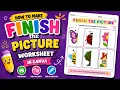 How to Make a Finish the Picture Worksheet in Canva PrintableKidsActivityWorksheet CanvaTutorial