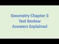 Chapter 3 Test Review Answers Explained