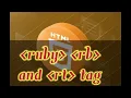 Web Development Tutorial - 35 Ruby Rb Rt Tag HTML Series