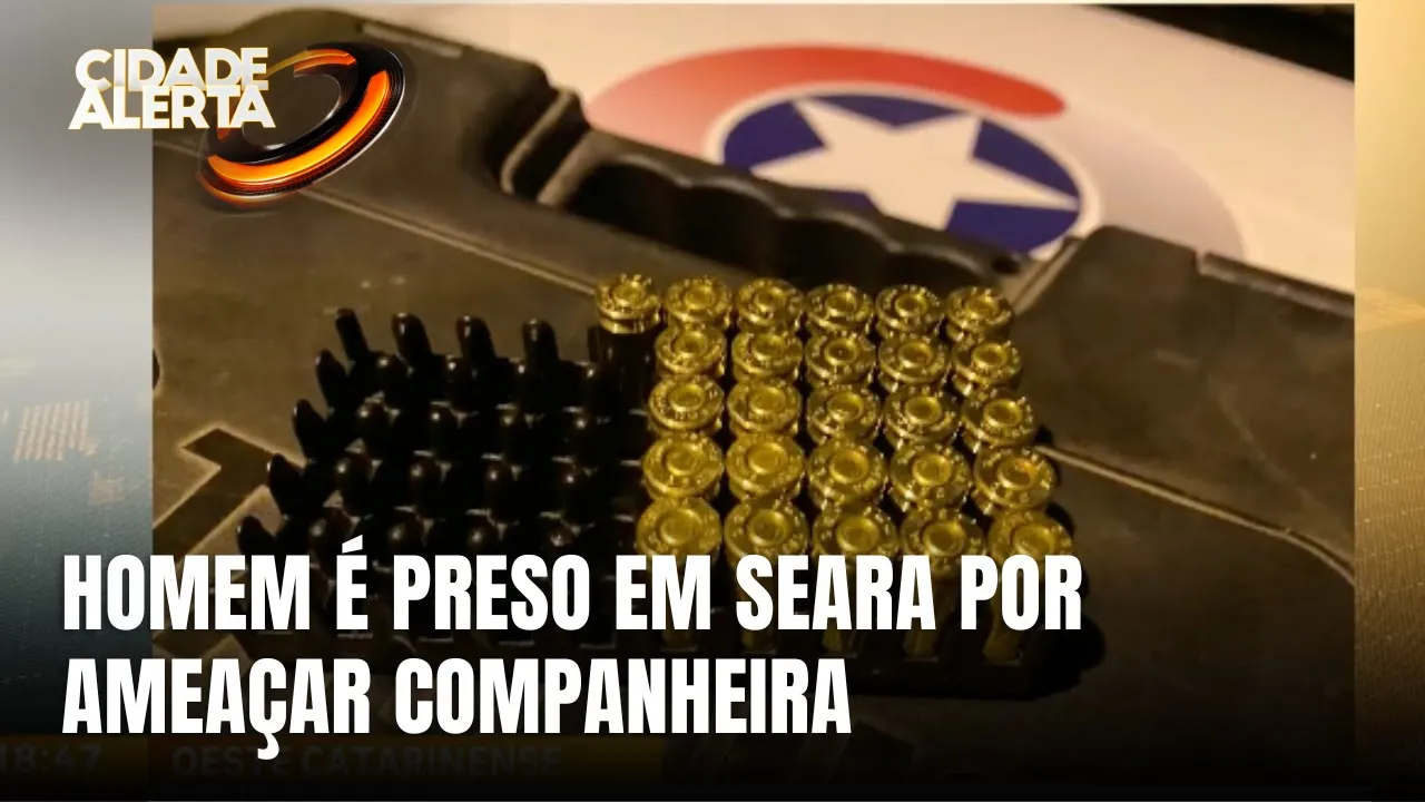 Homem é preso em flagrante após ameaçar companheira com arma de fogo em Seara