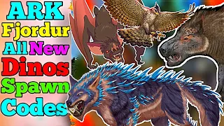 ARK Fjordur All New Dinos Spawn Commands Fenrir Desmodus Fjordhawk Andrewsarchus