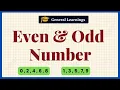 Even and Odd Numbers - Basic Introduction Even Odd Number for Grade 1 2 generalquiz91