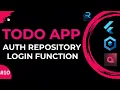 Auth Repository - Login Function Flutter Appwrite Todo App with Bloc