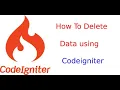 Codeigniter tutorial for beginners in hindi how to delete data from database using codeigniter