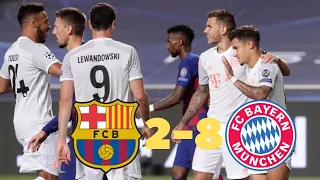 barcelona vs bayern munich 2 8 live reaction
