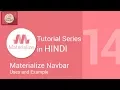 Materialize css tutorial in hindi - Navbar Dropdown Hoverable