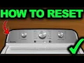 How To Reset Maytag Washer Model WC565FW2 - Easy Guide