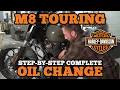 Complete 3-Hole Oil Change on 2017-2023 Harley-Davidson Touring Models Winterizing Tips