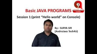 Simple Java Hello World program with Notepad How to make and execute a java program In Hindi-01