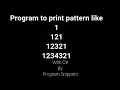 Program To Print Pattern With C
