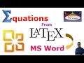 Equations from LaTeX to MS Word Using MathType Software LaTeX - 16